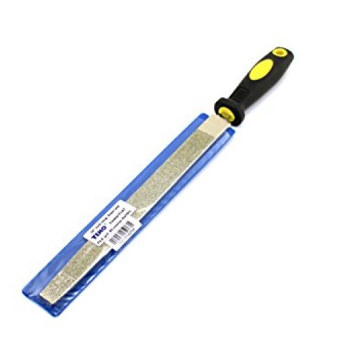 TEMO 10 Inch 25 cm Long Diamond Coated Flat File Grit 60 Coarse