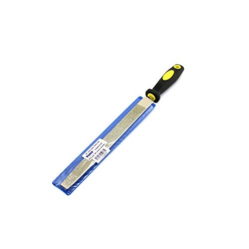 TEMO 10 Inch 25 cm Long Diamond Coated Flat File Grit 60 Coarse
