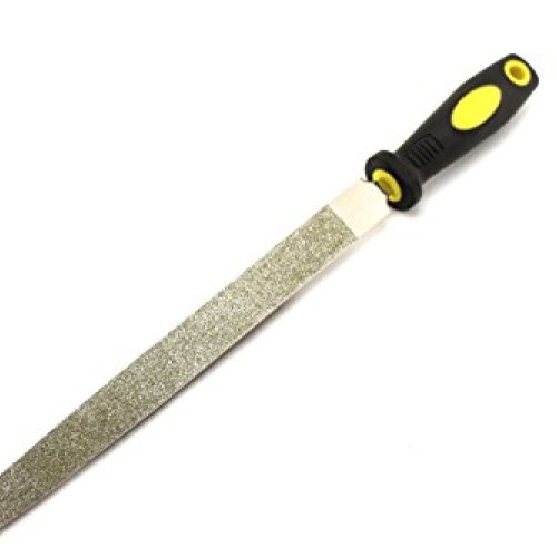 TEMO 10 Inch 25 cm Long Diamond Coated Flat File Grit 60 Coarse