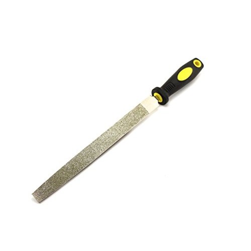 TEMO 10 Inch 25 cm Long Diamond Coated Flat File Grit 60 Coarse