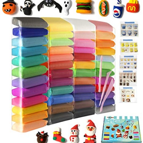Air Dry Clay 48 Pieces 26.4 Ounce, Modeling Clay 48 Colors, Magic ...
