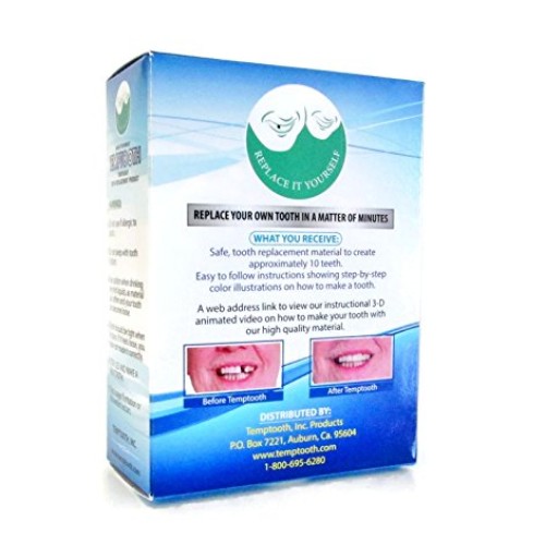 Temptooth #1 Seller Trusted Patented Temporary Tooth Replacement P...