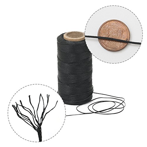 Tenn Well 520M 150D 1MM Waxed Thread, 2PCS Flat Sewing Wax Sail Ki...