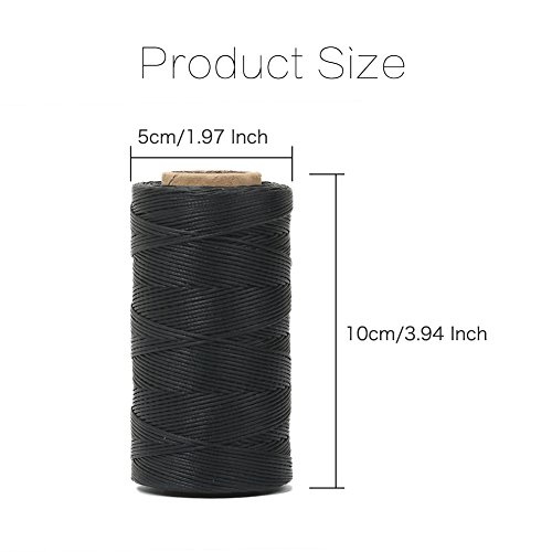 Tenn Well 520M 150D 1MM Waxed Thread, 2PCS Flat Sewing Wax Sail Ki...