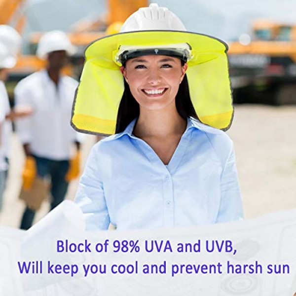 3 Pack Hard Hat Sunshield - Upgrade Full Brim Neck Sunshade Cover ...