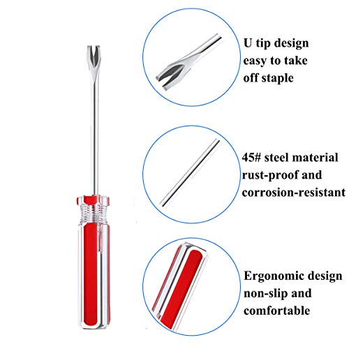 Terberl 4 Pack Tack Lifter Tack Puller Nail Puller, U Tip Nail Sta...
