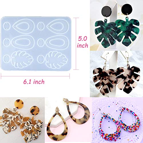 Earring Resin Molds, 3Pcs Silicone Earring Molds Bohemian Drop Dan...
