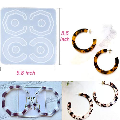 Earring Resin Molds, 3Pcs Silicone Earring Molds Bohemian Drop Dan...
