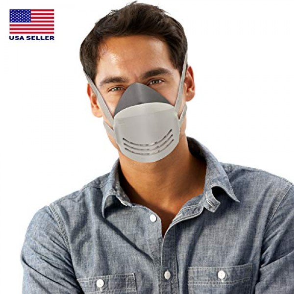 Reusable Respirator Mask with 7 Filters – Half Mask Respirator for...