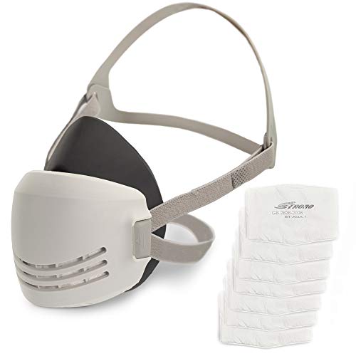 Reusable Respirator Mask with 7 Filters – Half Mask Respirator for...