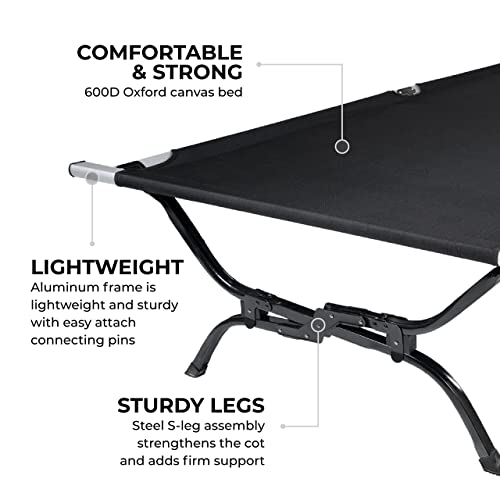 TETON Sports Camping Cot with Patented Pivot Arm - Folding Camping...