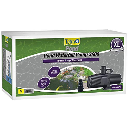 Tetrapond Waterfall Pump for Ponds, Debris 3600 GPH Handling Pump ...