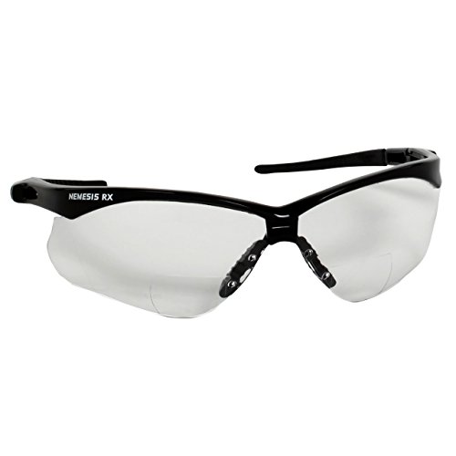 Jackson Nemesis Bifocal Safety Glasses - Black Frame 2.5 Clear Len...