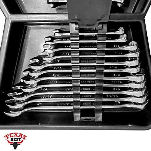 Texas Best Chrome Vanadium Steel Wrench Set | SAE & MM Sizes | Han...
