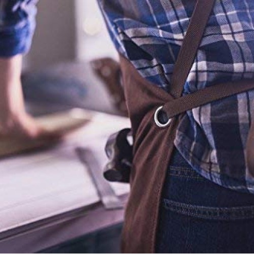 Woodworking Apron, Heavy Duty Waxed Canvas Work Apron With Pockets...