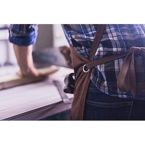 Woodworking Apron, Heavy Duty Waxed Canvas Work Apron With Pockets...
