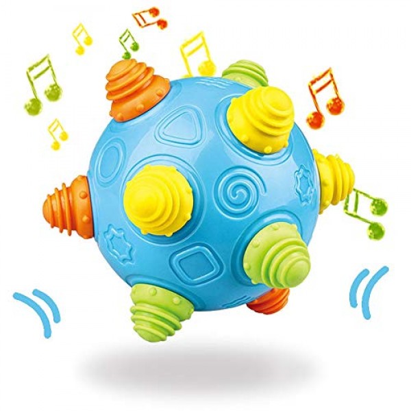 Baby Music Shake Dancing Ball Toy, BPA Free Bouncing Sensory Devel...
