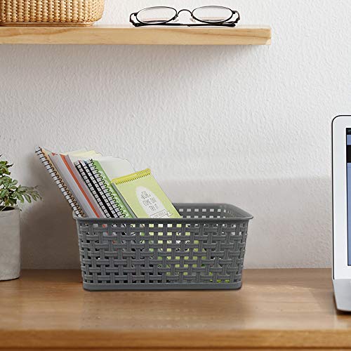 Teyyvn Plastic Storage Basket, 10.03 x 7.59 x 4.09, Pack of 6, ...