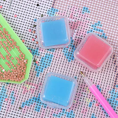 thanksky 6pcs Diamond Painting Glue Clay with Storage Box,DIY Diam...