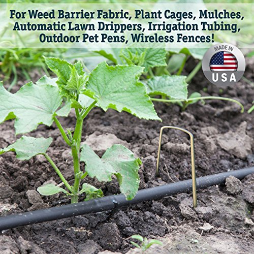50 6-Inch Garden Landscape Staples Stakes Pins - USA Strong Pro Qu...