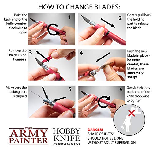 Stainless Steel Precision Knife with Soft Grip and 5 Extra Razor-S...