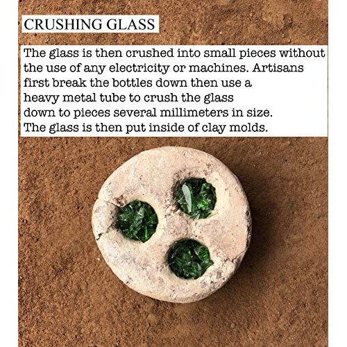 African Recycled Glass Beads - Full Strand Eco-Friendly Fair Trade...