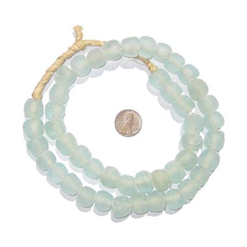 African Recycled Glass Beads - Full Strand Eco-Friendly Fair Trade...