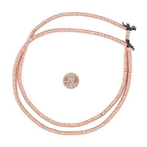 Copper Heishi Beads - Full Strand of Fair Trade Beading Supplies -...