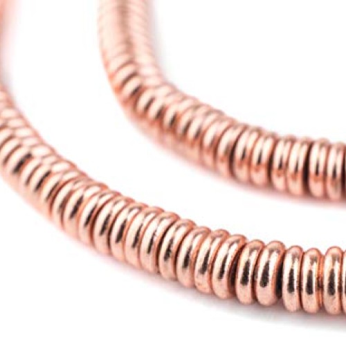 Copper Heishi Beads - Full Strand of Fair Trade Beading Supplies -...