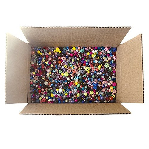 The Beadery Bonanza 5LB of Mixed Craft Beads, Sizes, Multicolor