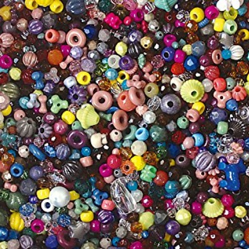 The Beadery Bonanza 5LB of Mixed Craft Beads, Sizes, Multicolor