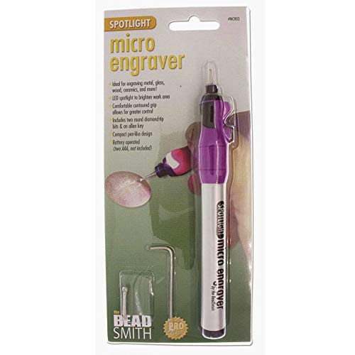 BeadSmith Micro Engraver Cordless with Led Spotlight Includes 2 Tips