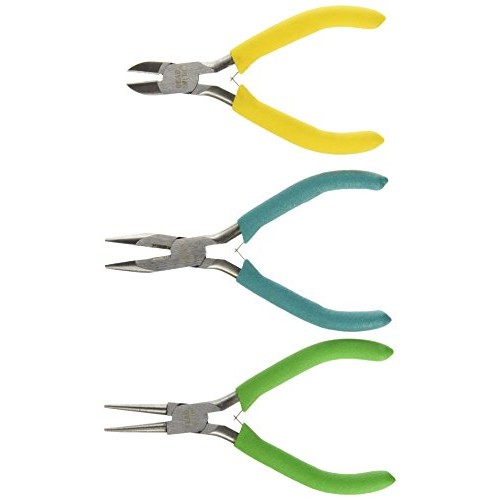 Beadsmith PL3SET, 3Piece Color I.D. Plier Set for Beading & Jewelry