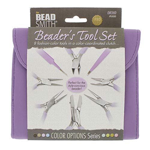 The Beadsmith Fashion Color Plier Set and Clutch, 8-Piece Beaders...