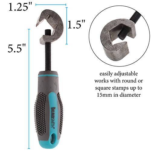 The Beadsmith Metal Stamp Holder, 6 inches, Metal Stamping Tool, w...