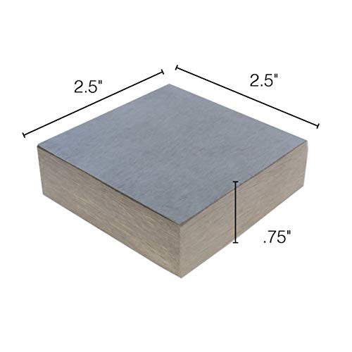 The Beadsmith Steel Bench Block, 2.5 x 2.5 inches, Flat Anvil Jewe...