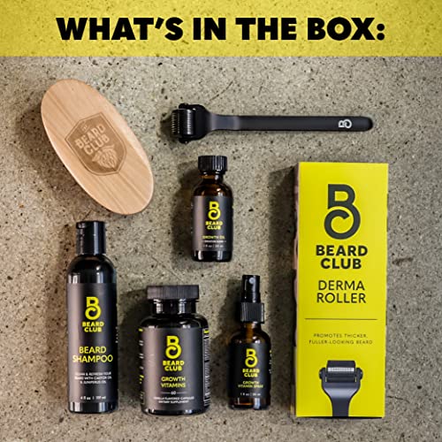 Beard Club Advanced Beard Growth Kit - Grow A Thicker Fuller Beard...