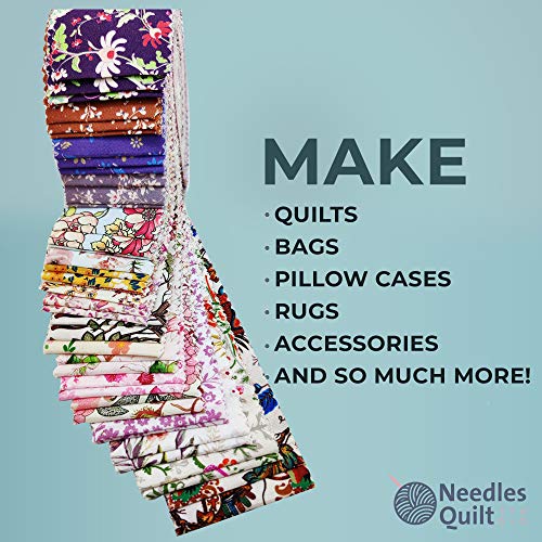Needles Quilt Studio - 2.5 Precut Fabric Strip Bundle Fall Flowe...