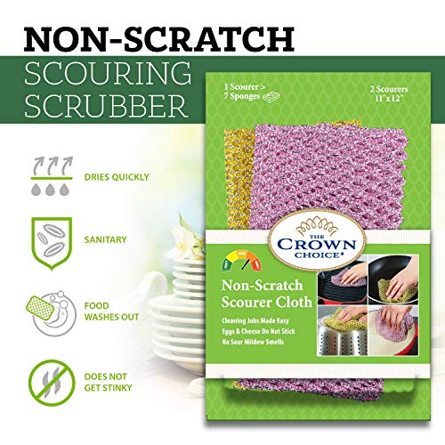 The Crown Choice Non-Scratch Heavy Duty Scouring Pad or Pot Scrubb...