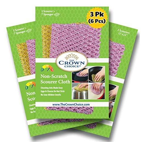 The Crown Choice Non-Scratch Heavy Duty Scouring Pad or Pot Scrubb...