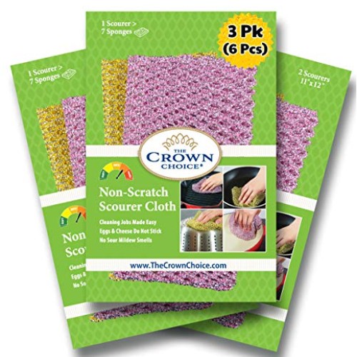 The Crown Choice Non-Scratch Heavy Duty Scouring Pad or Pot Scrubb...