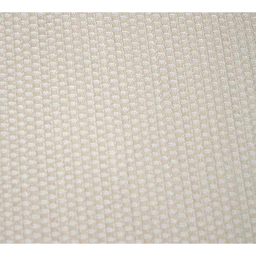 Cream White Texured Chenille Geometric Upholstery Fabric