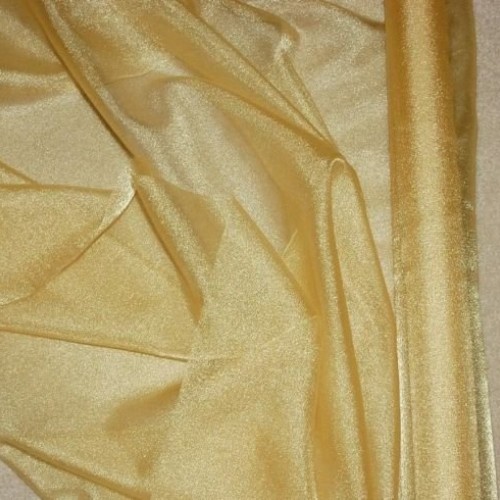1 X Gold Sparkle Organza Fabric 60 By the Yard