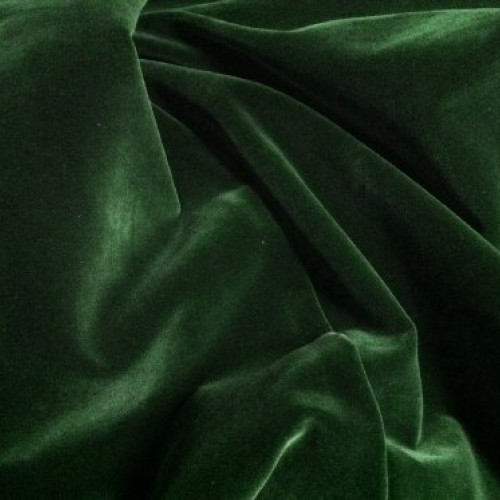 1 X Hunter Green Velvet Fabric 45 By the Yard