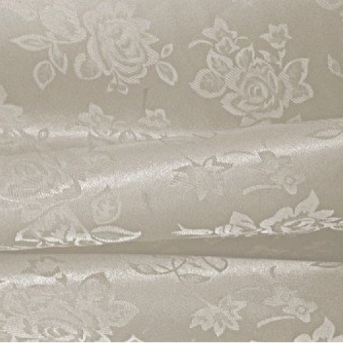 1 X Ivory Floral Satin Jacquard Brocade Fabric 60 Wide Per Yard