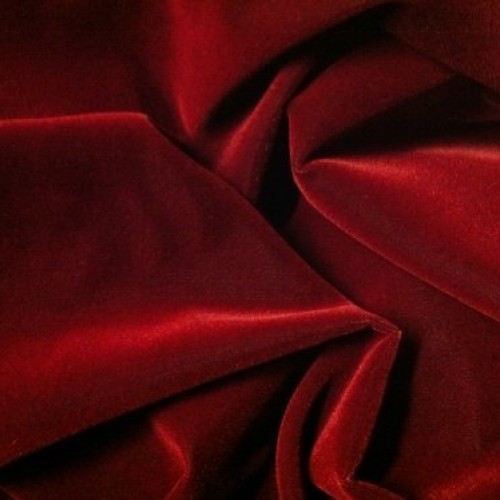 1 X RED Velvet Fabric 45 By the Yard