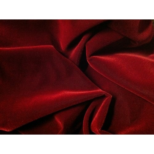 1 X RED Velvet Fabric 45 By the Yard