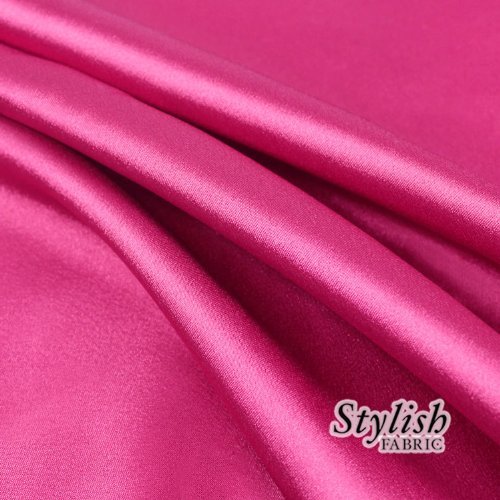 60 Hot Pink Charmeuse Satin Fabric by the Yard- 1 Yard