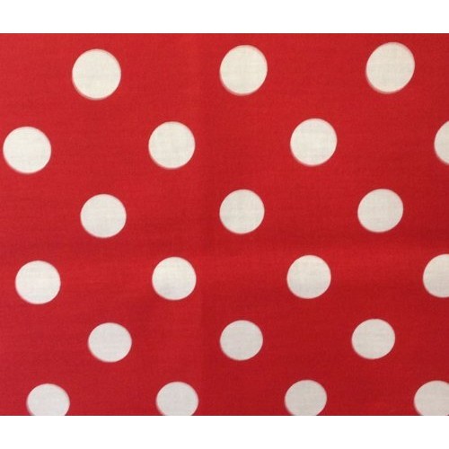 Big Polka Dot Poly Cotton White Dots on Red 58 Inch Fabric by The ...