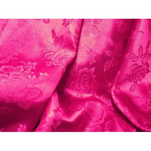 Brocade Jacquard Satin Fuschia 60 Inch Fabric by The Yard from The...